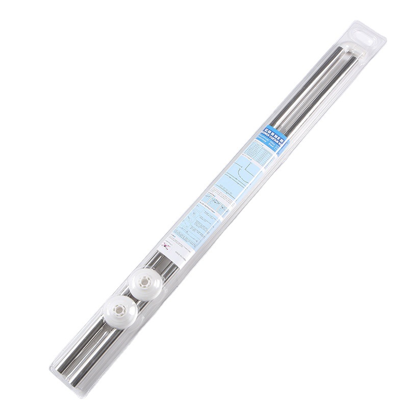 The cross-border supply of bathroom curtain rods with thickened telescopic multi-functional bathroom curtain support rods made of stainless steel Item Picture