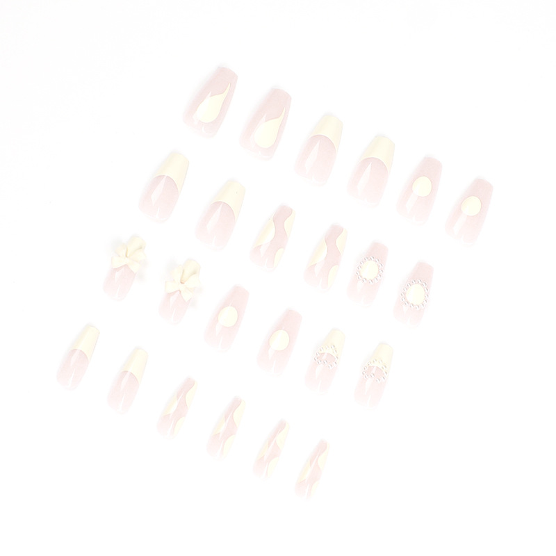 [Wealthy and Noble Lady Pearl Bow] Wholesale nail nail pads, detachable nail nail pads, nail pads Application Scenario