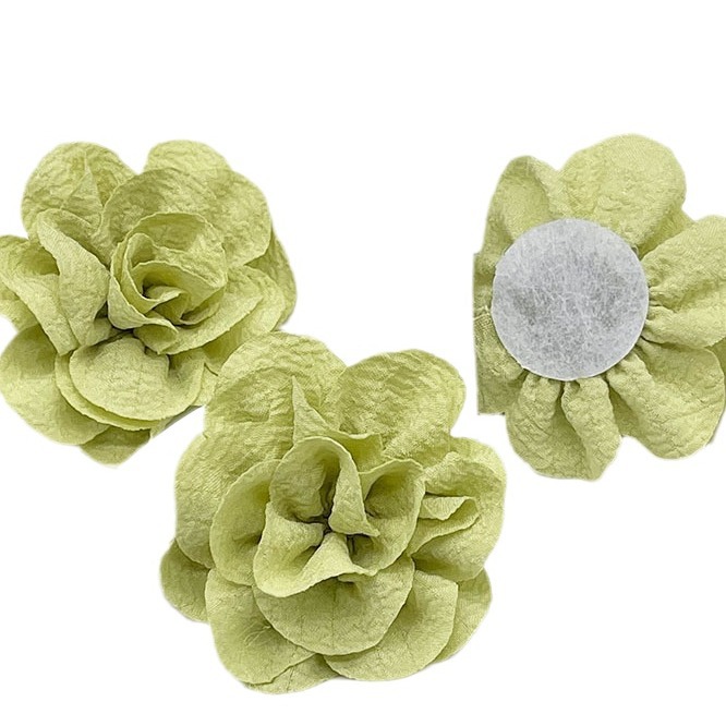 Three-dimensional handcrafted rose rolled flower semi-finished products, bubble crepe peony flower accessories, diy brooches, shoes, hats, clothing accessories Item Picture