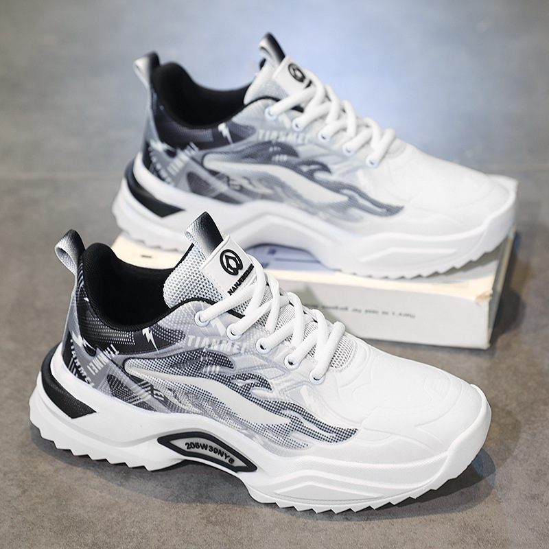 男鞋2025新款春秋青少年运动鞋男款跑步休闲男士百搭透气老爹潮鞋