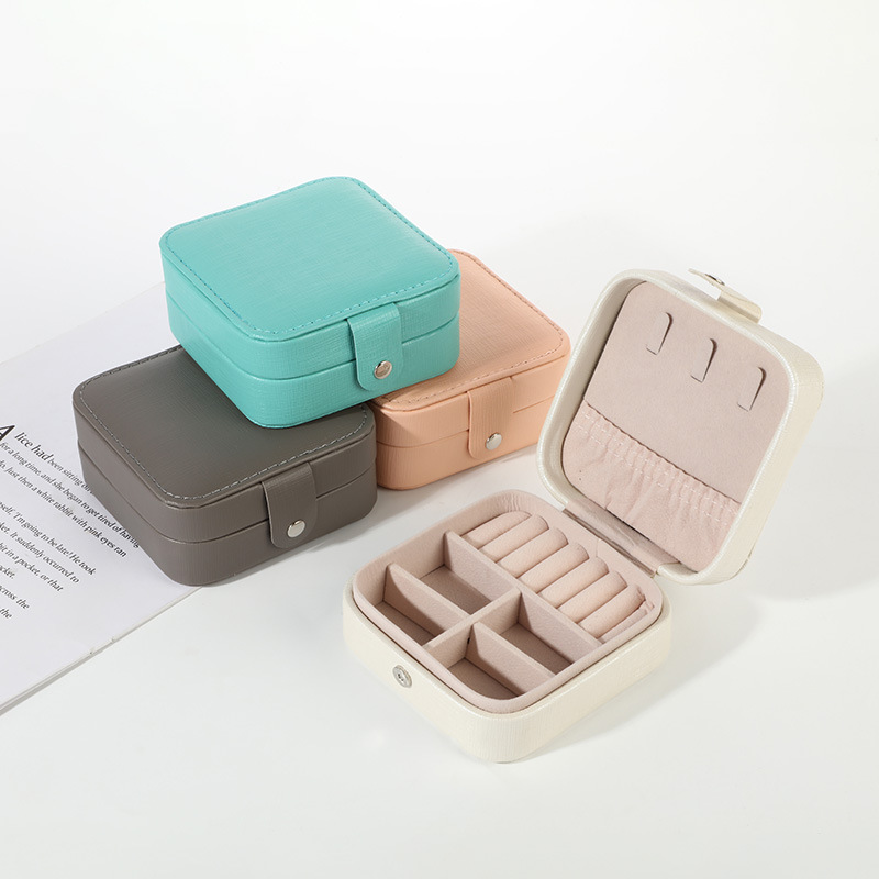 便携式饰品盒/PU皮小巧珠/耳环戒指项链产品图