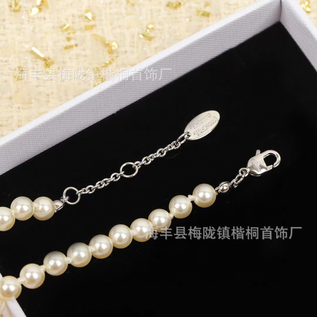 Western Empress beautiful Saturn pearl set necklace must be a complete set into the eyes of the right pure crown ball Item Picture