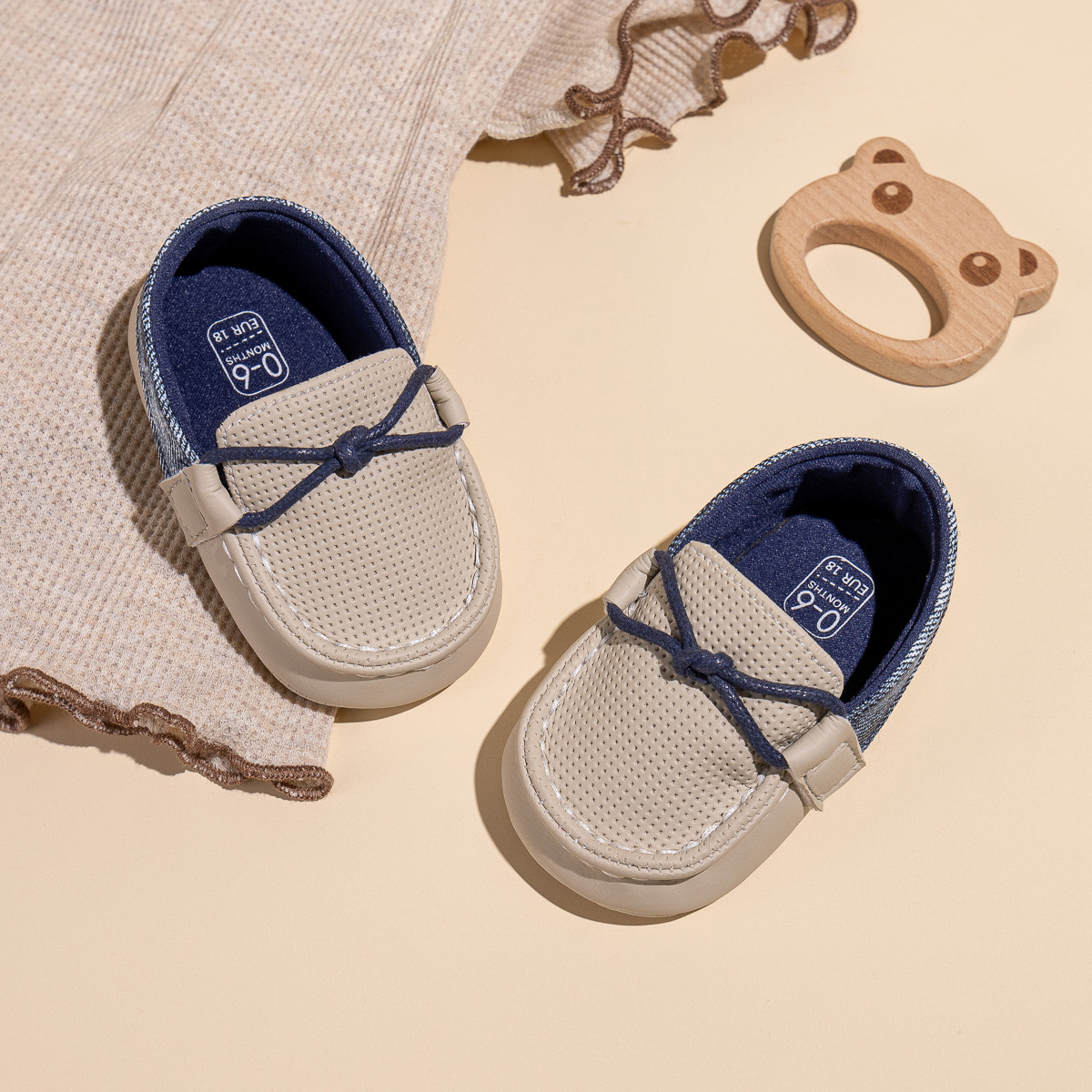 2025年新款男婴防滑豆豆鞋室内软底一脚蹬学步鞋baby shoes详情图4