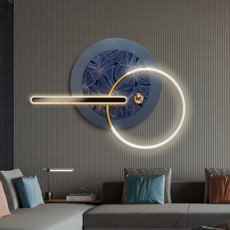 福雕家饰酒店软装轻奢装饰客厅现代简约沙发背景墙氛围灯设计师