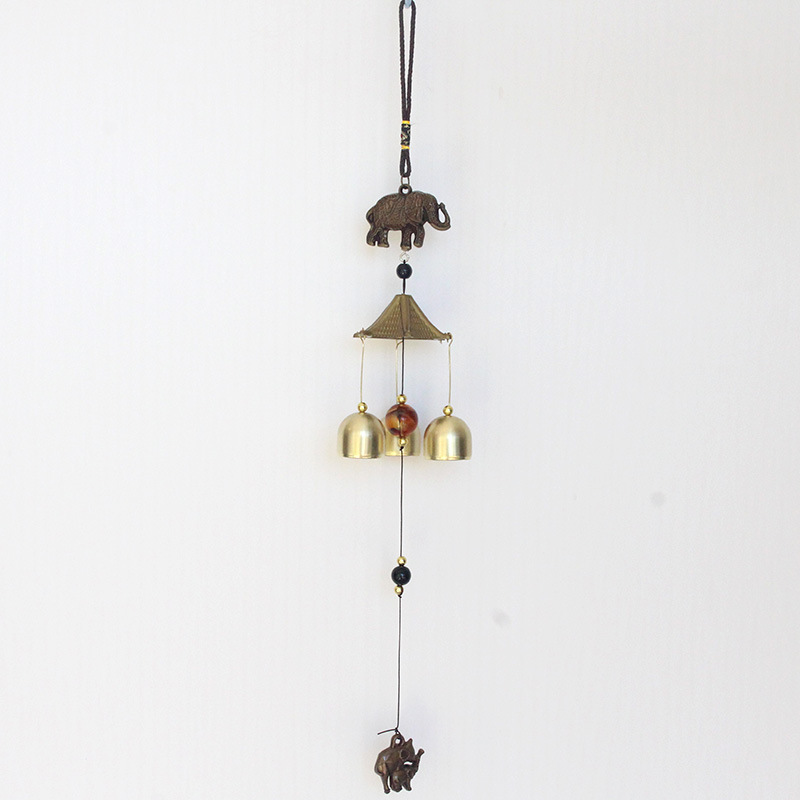 European And American Metal Alloy Bell Wind Chimes Hanging Retro Creative Butterfly Animal Decorative Craft Gift Pendant Cross-Border Specification drawing
