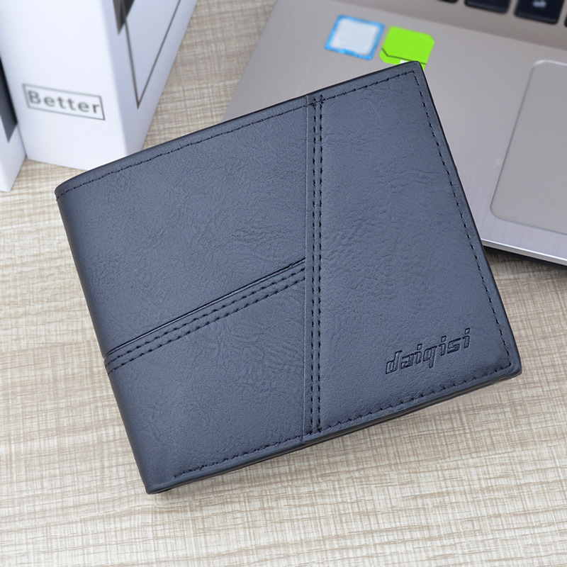 New Men's Wallet, Short Men's Wallet With Multiple Compartments, Fashionable And Casual Wallet, Thin And Soft Leather Wallet For Young Men Specification drawing