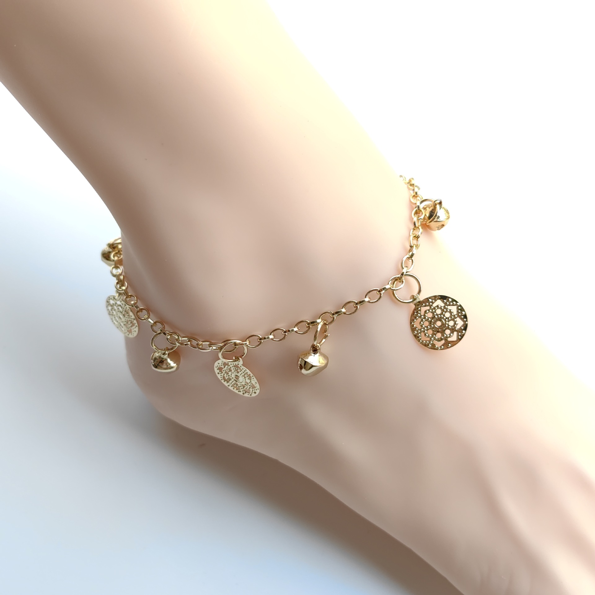 Amazon cross-border best-selling ankle bracelets, water diamond rings, full diamond circles, women's leg rings, beach accessories and jewelry wholesale Specification image