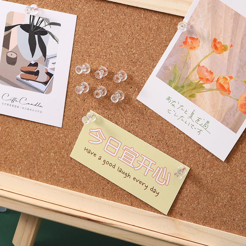 Cross-border direct supply of transparent rose gold I-shaped studs in boxes, golden drawing studs in ins style, wholesale of cork studs, decorative press studs Specification image