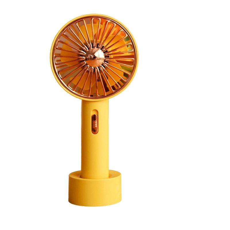 Elegant retro with a light, handheld small fan, mini usb charging desk, outdoor live-streaming sales for student dormitories Item Picture