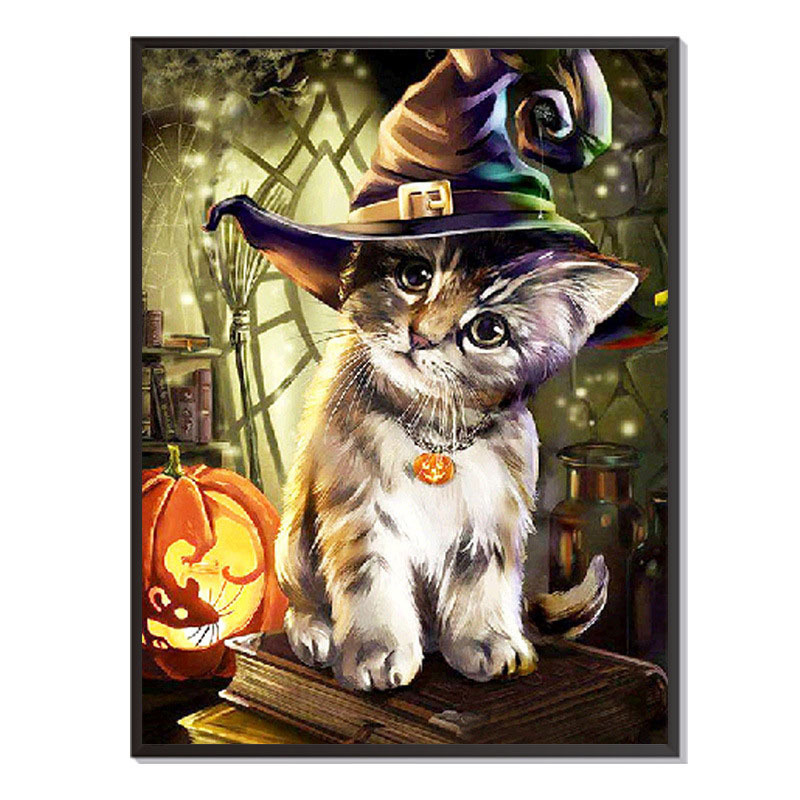 Foreign trade cross-border 5d diamond painting Full diamond diy animal landscape diamond embroidery Full diamond Magic round and square diamond craft decorative painting Specification image