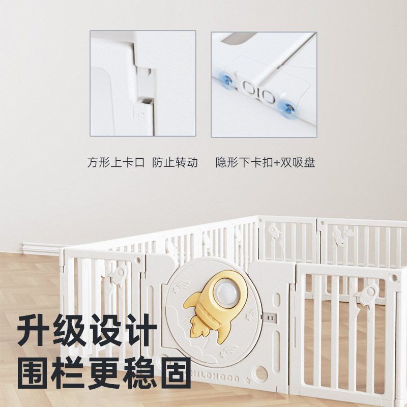 Fence children's ground foldable game home amusement park safety baby baby crawl mat integrated fence details Picture