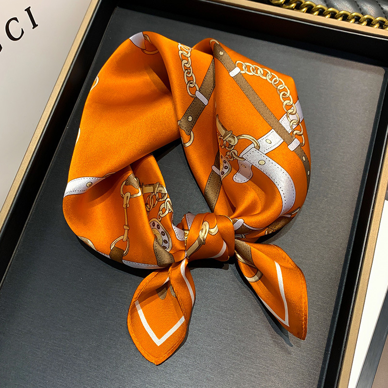 New Temperament 53 Silk Silk Scarf Belt Printed Scarf Spring/Summer Thin Fashion Silk Silk Decorative Lady Square Scarf details Picture