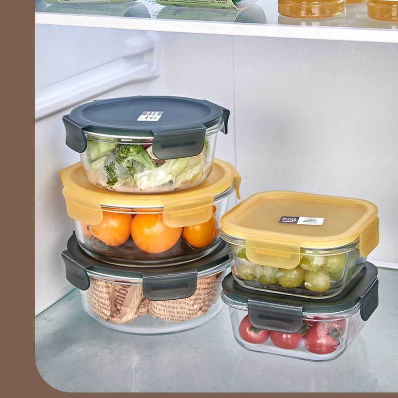 G76 food storage box, refrigerator storage glass food storage box, glass storage box, sealed antibacterial food-grade sealed glass lunch box Specification image