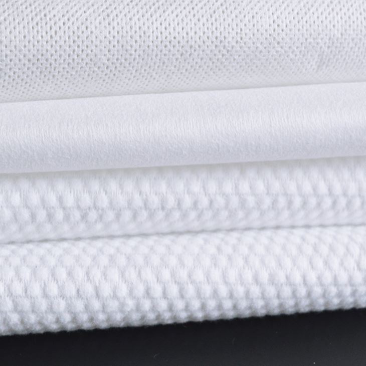 Factory Direct Sales 45G - 100G Pp Wood Pulp Polyester Adhesive Dust-Proof Paper Spunlace Non-Woven Pearl Pattern details Picture