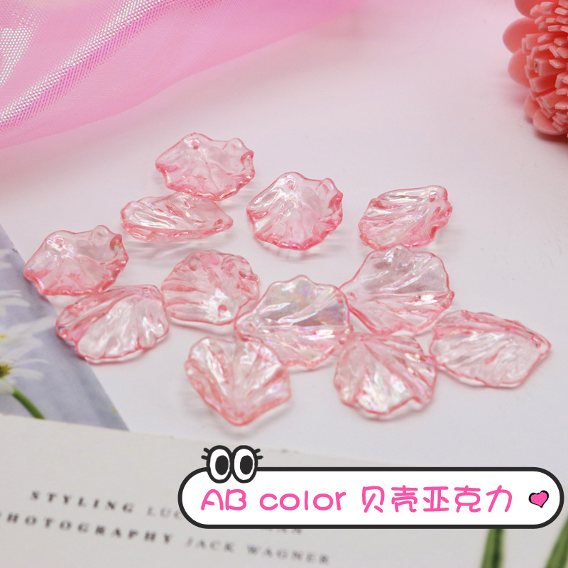 Acrylic transparent color-coated leaf hairpins, earrings, headbands, keychains, wristbands, DIY jewelry accessories