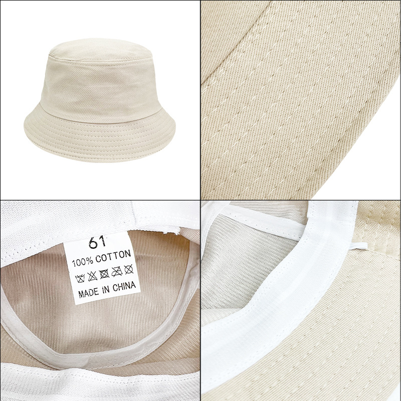 Summer Cotton Big Head Around Fisherman Hat Female Face Small Face Mask Uv Sunscreen Hat Big Brim Shade Hat Specification drawing