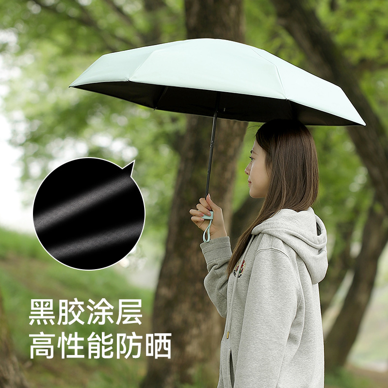 FaSoLa旅行迷你便携六折雨伞晴雨两用遮阳伞防晒防紫外线太阳伞详情图2