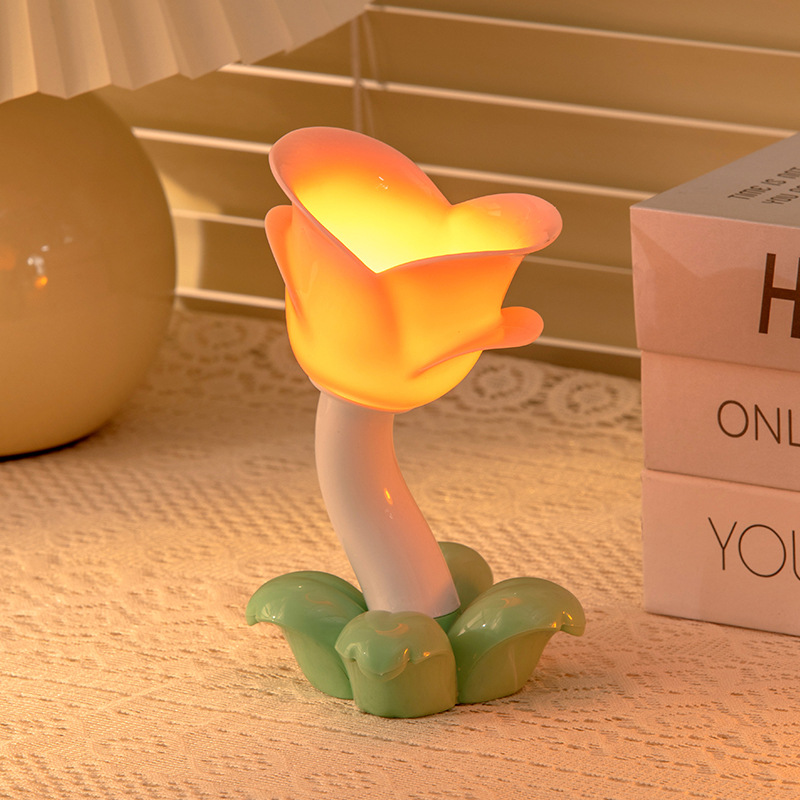 Wholesale of cross-border creative tulip night lights, led bedroom bedside lights, popular small table lamps, ambient lights and decorative lights full figure
