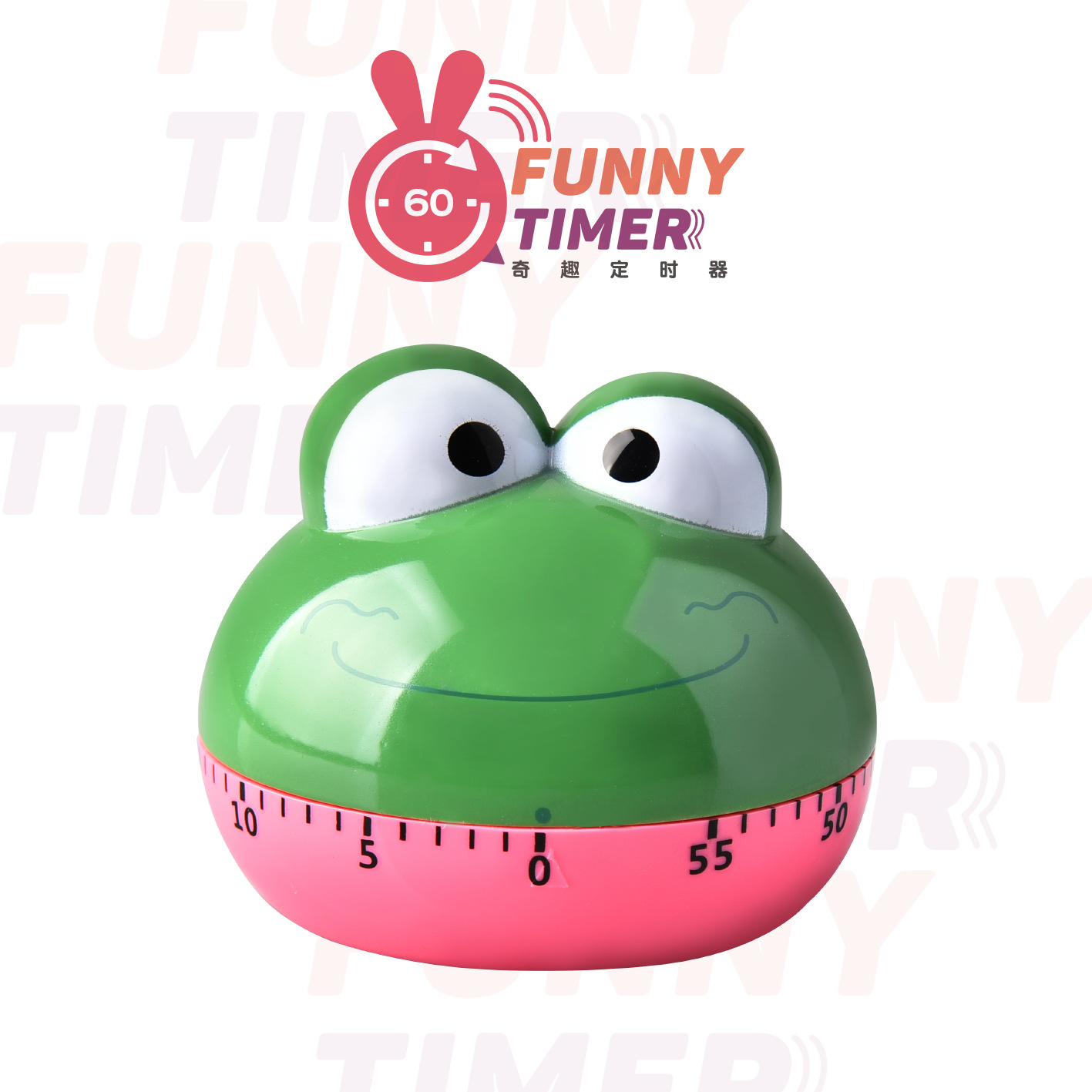 卡通动物款厨房机械定时器学生学习时间管理器手动计时器礼品详情图3