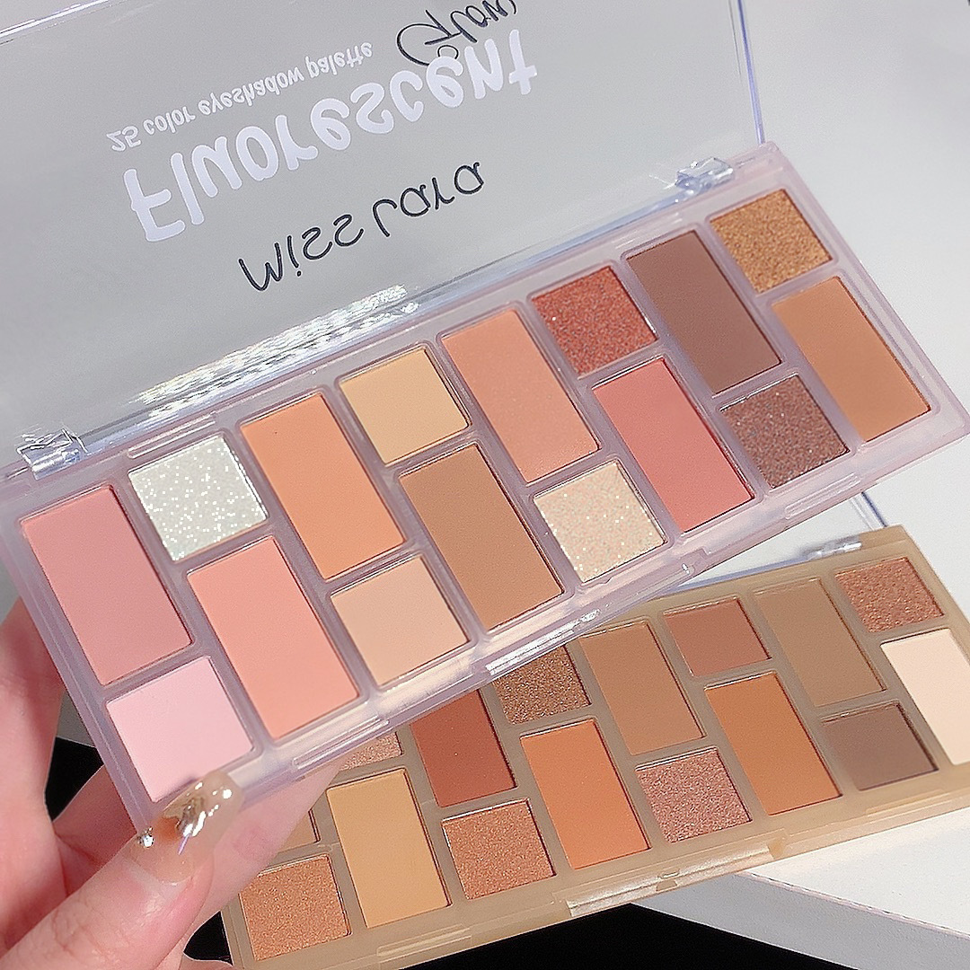 Misslara 16 Color Eyeshadow Tray Advanced Design Sense Eyeshadow Tray Easy To Color Everything Without Stepping On Thunder Novice Must Application Scenario