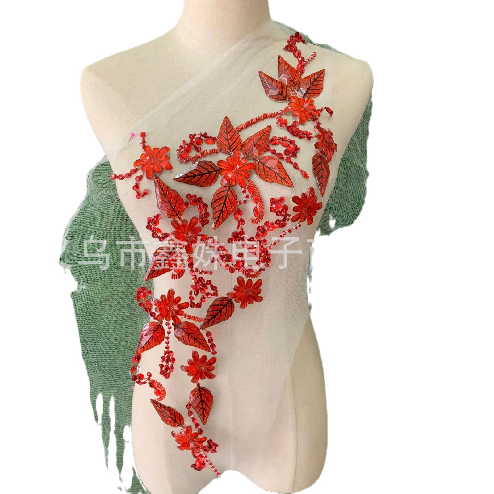 Light luxury heavy industry collar flowers, corsages, beaded embroidery clothing accessories, wedding dress and evening gown accessories Item Picture