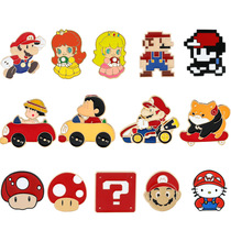 Cartoon game Super Mario Peripheral Metal badge Mario Character Brooch Cute bag accessory pin