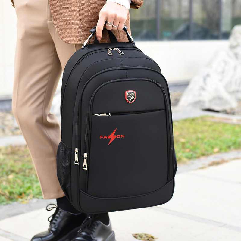 Customized logo printed backpack, men's large-capacity luggage bag, business travel, casual and simple backpack, multi-purpose Specification image