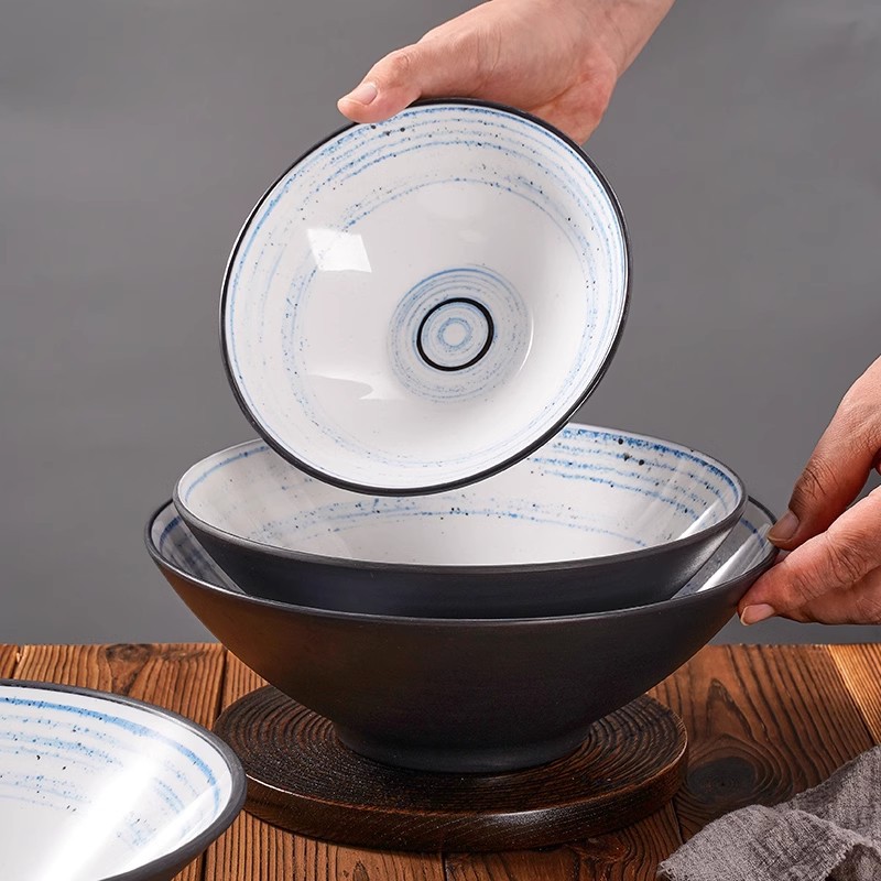 Japanese ramen bowls, commercial ramen restaurant special melamine noodle bowls, soup bowls, rice noodle bowls, ramen bowls, bamboo hat bowls, large bowls