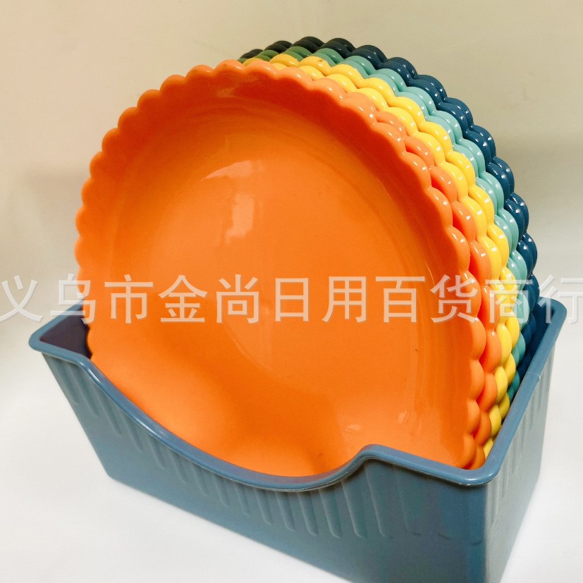Plastic snack cake plates, dining table, children's garbage plates, cute bone-spitting plates, fruit plates, snack plates, portable wholesale Application Scenario