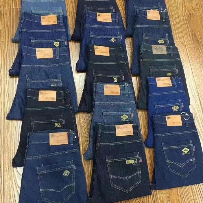 Men's jeans wholesale男式牛仔裤弹力直筒批发出口男士尾单长裤