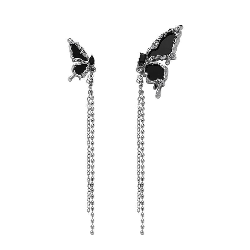 The Star Series tassel earrings for women, asymmetrical 2022 New style, light luxury and high-end S925 silver needle earrings and earrings Item Picture