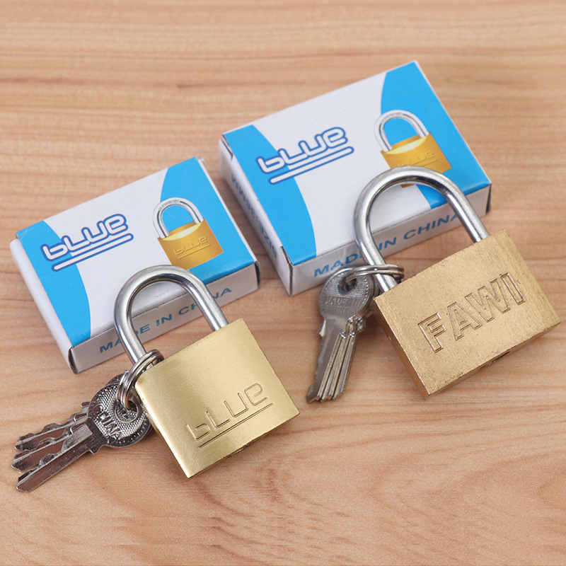 Factory direct supply of over 25 specifications of copper imitation locks, single-opening dormitory door locks, household meter box locks, straight-opening anti-theft window padlocks details Picture