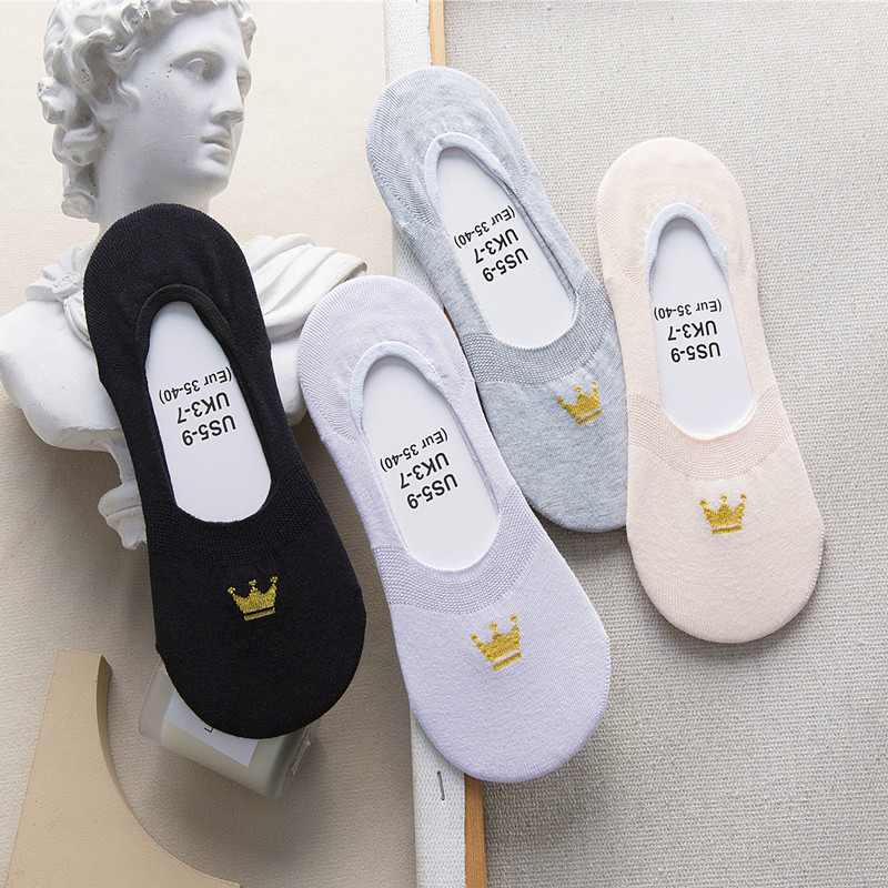 Women's short socks, shallow-mouthed, cute boat sock, pure cotton, Korean summer, invisible, spring, thin, Japanese style details Picture