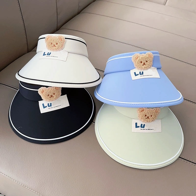 Children's Sun Hat Bear Summer Outdoor Sun Hat With Empty Top And Large Brim Can Be Folded To Protect Against Ultraviolet Rays Application Scenario