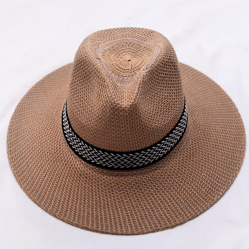 Summer Sun Shade Hat Men's Hat Men's Beach Large Brimmed Straw Hat Cold Hat Top Hat Sun Hat Wholesale Fishing Hat Application Scenario