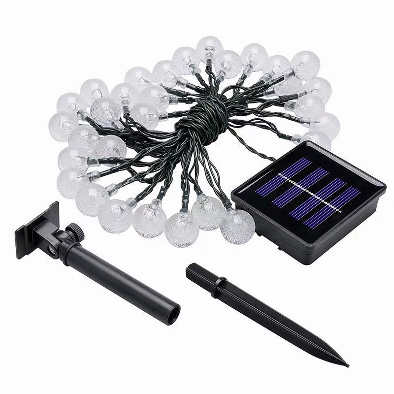 Cross-border led solar lights, outdoor camping, courtyard decoration, star lights, bubble color lights, string lights Item Picture
