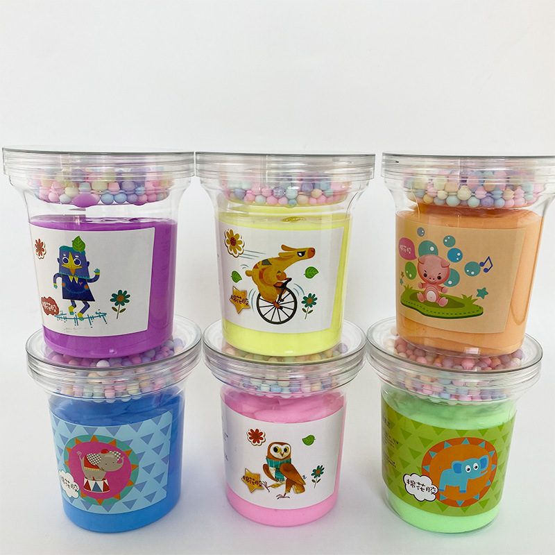 棉花泡芙泥 史莱姆泡芙胶 DIY儿童彩泥橡皮泥玩具批发