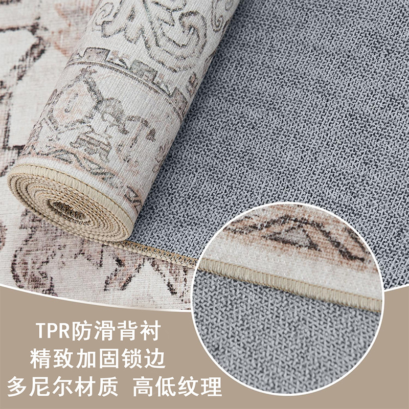 跨境圆形客厅沙发茶几垫民族风家用地毯易打理装饰地垫加工定制