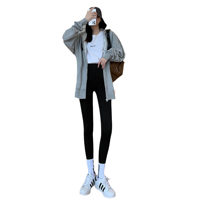Autumn And Winter Shark Pants Tight Height Waist Belly Lift Hip Barbie Pants Black Wear Yoga Plus Velvet Leggings Wholesale Women Item Picture