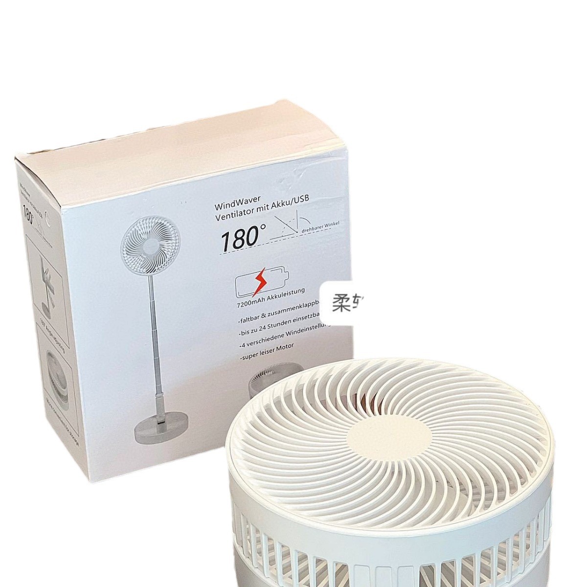 Folding fan, USB charging fan, office desktop fan, telescopic storage, portable air cross-border Item Picture