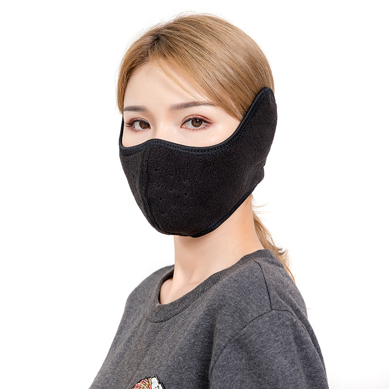 冬季口罩男女保暖防寒护耳罩加厚骑行面罩 摇粒绒透气厂家现货详情图5