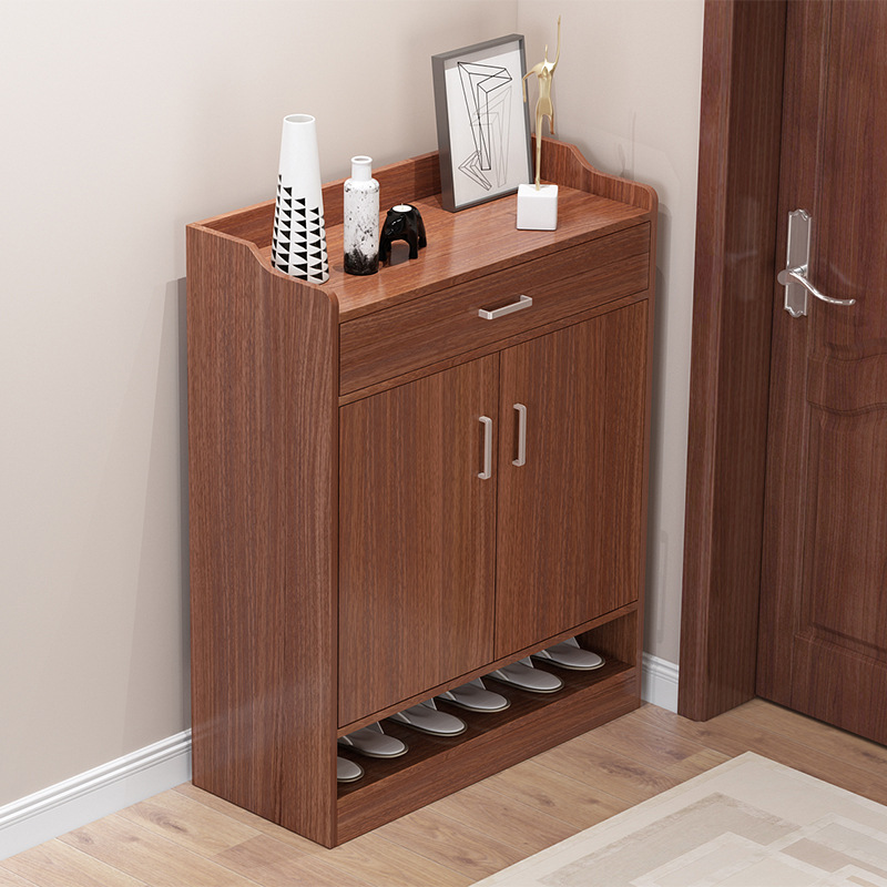 The shoe cabinet is a simple and large-capacity shoe rack for home use at the door. It is economical and looks good indoors. It has multiple layers of storage and is dust-proof for dormitories details Picture