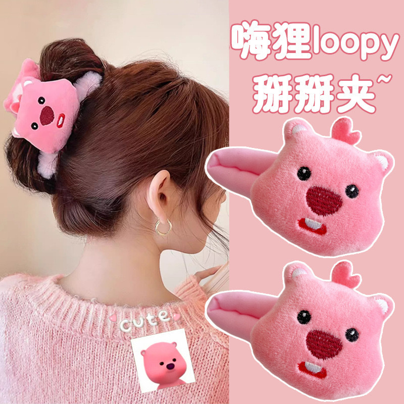 时尚蝴蝶结发夹抓夹发卡发饰发饰品滴油防滑发夹头饰简约百搭款