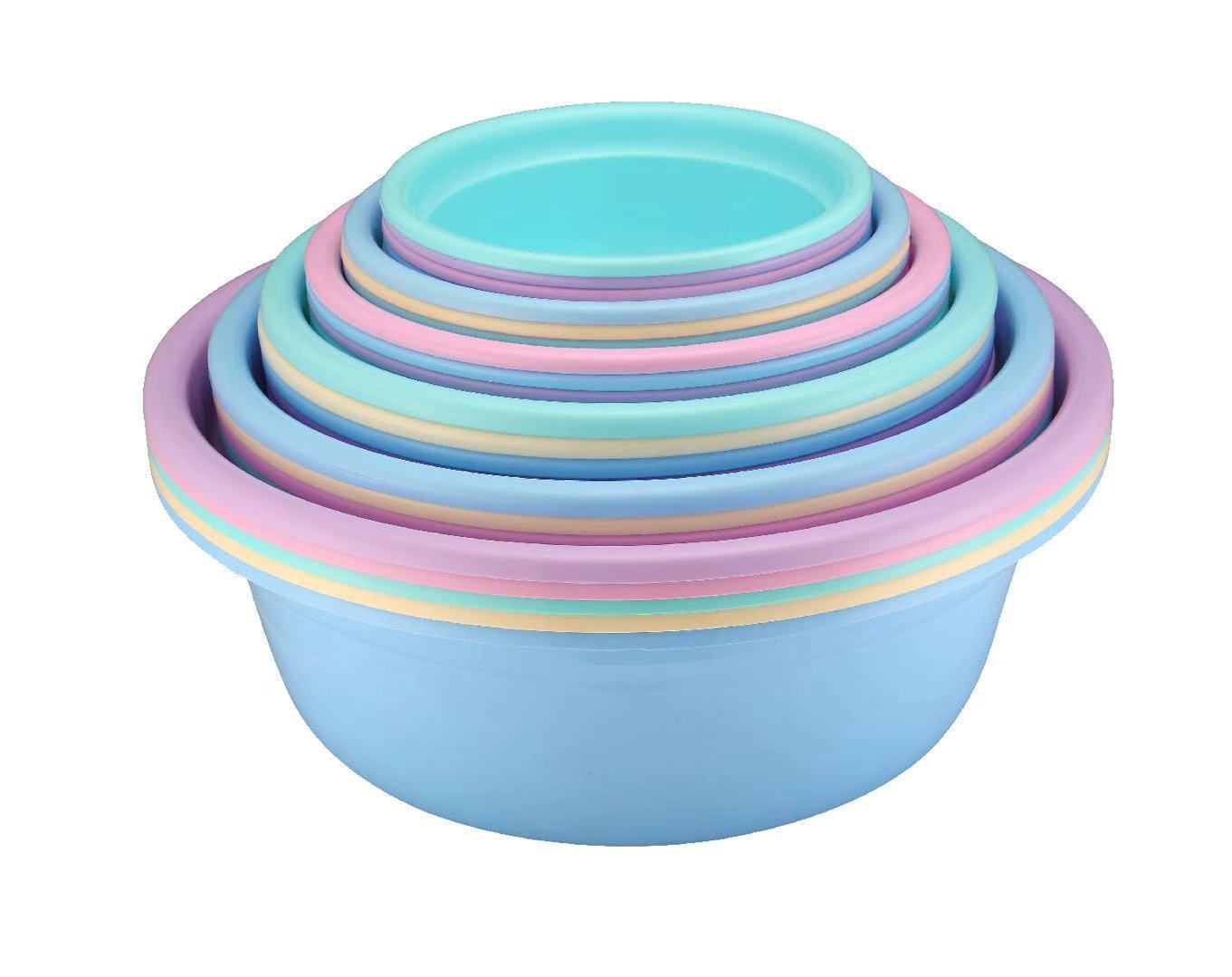 The manufacturer wholesals brand-new plastic washbasins for household use, student dormitories, bathrooms, baby laundry and foot washing Specification image