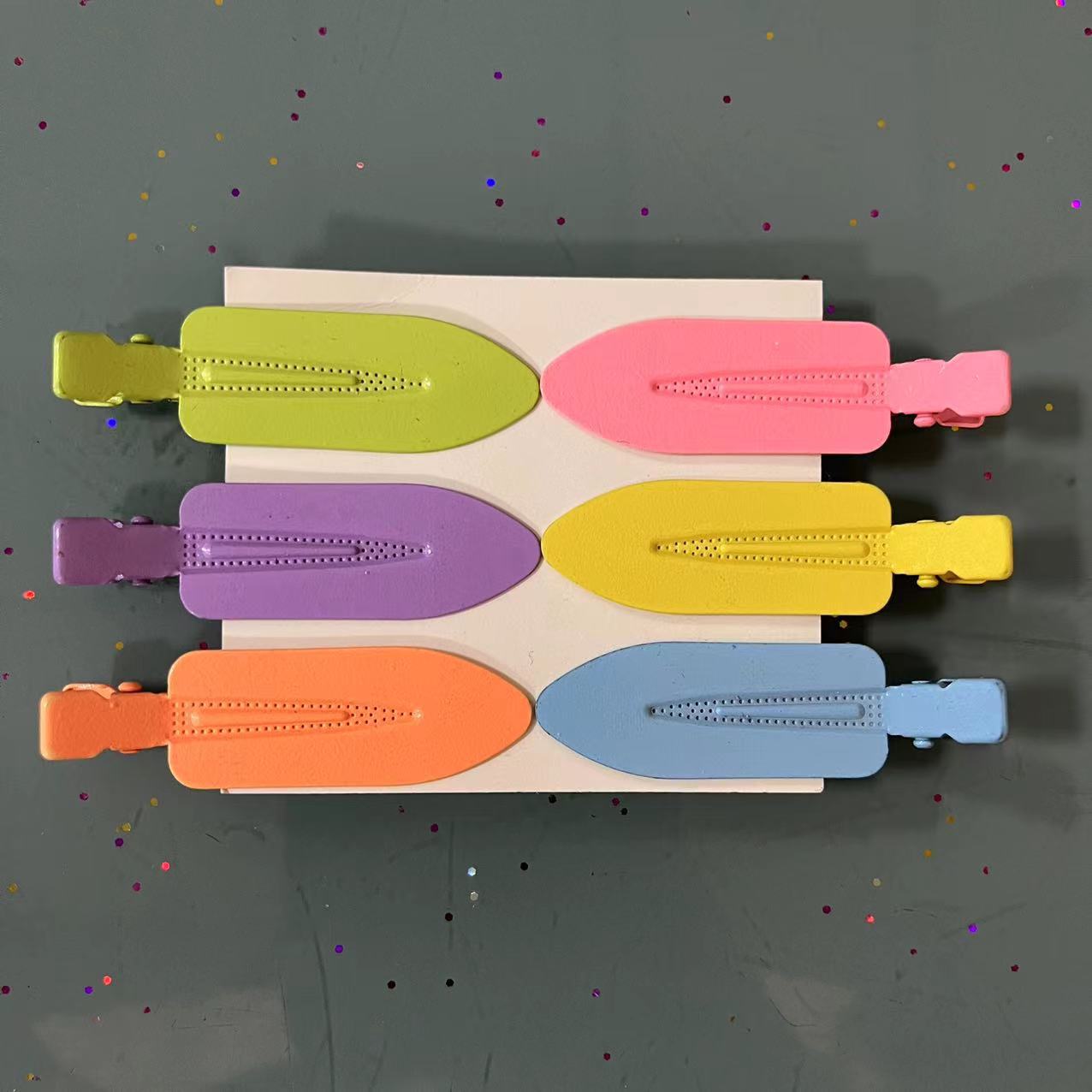 Girl Paint Candy Color Leaves Hairpin Diy Cream Glue Edge Clip Material Wholesale Factory Direct Sales