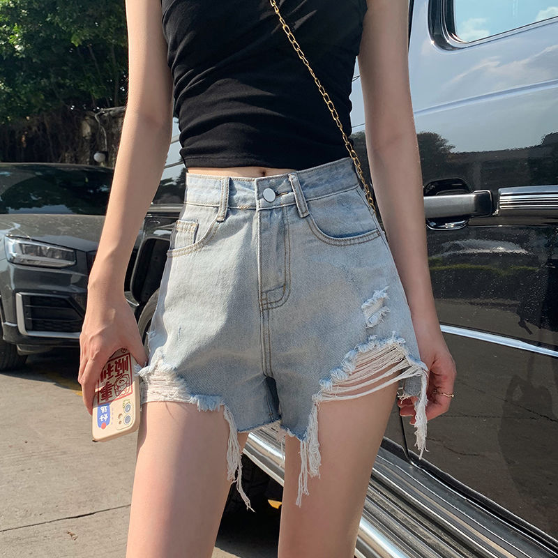High-waisted denim shorts for women in summer, thin, loose, wide-leg, slimming A-line hot pants Application Scenario
