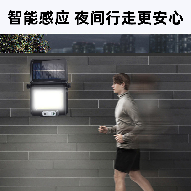 Cross-border human body sensing solar wall lamp, intelligent light-sensing foldable garden lamp, outdoor multi-functional solar lamp Application Scenario