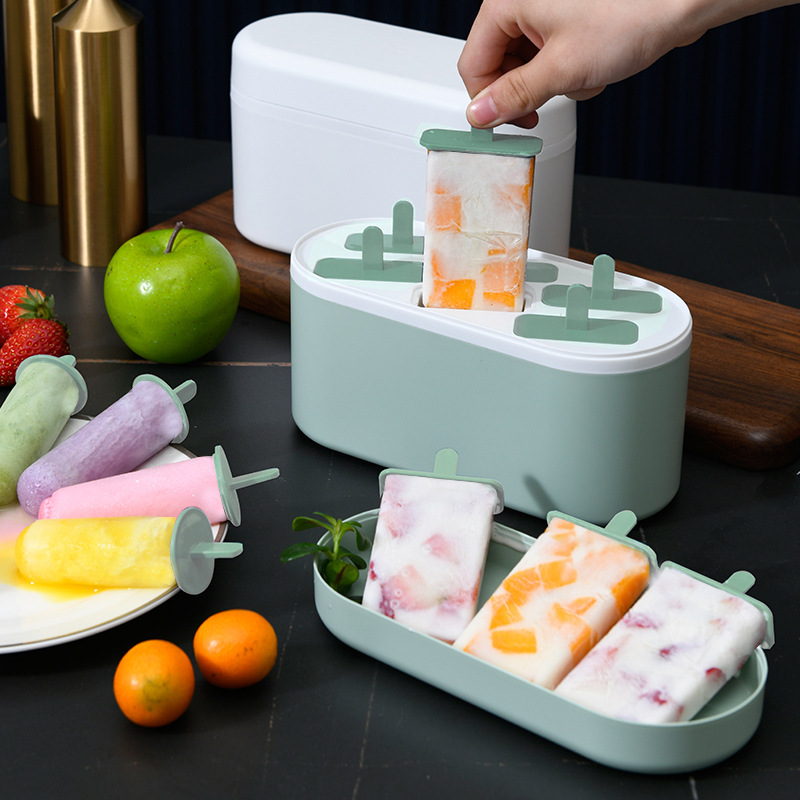 Ice Cream Mold Box Homemade Ice Cream Popsicle Popsicle Ice Cube Box Ice Bar Popsicle Children's Cartoon Model details Picture