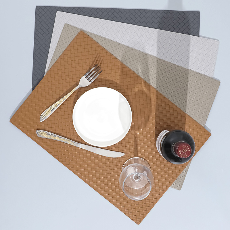北欧风皮革餐桌垫家用西餐垫防水防油隔热垫创意碗垫子杯垫餐盘垫详情图2