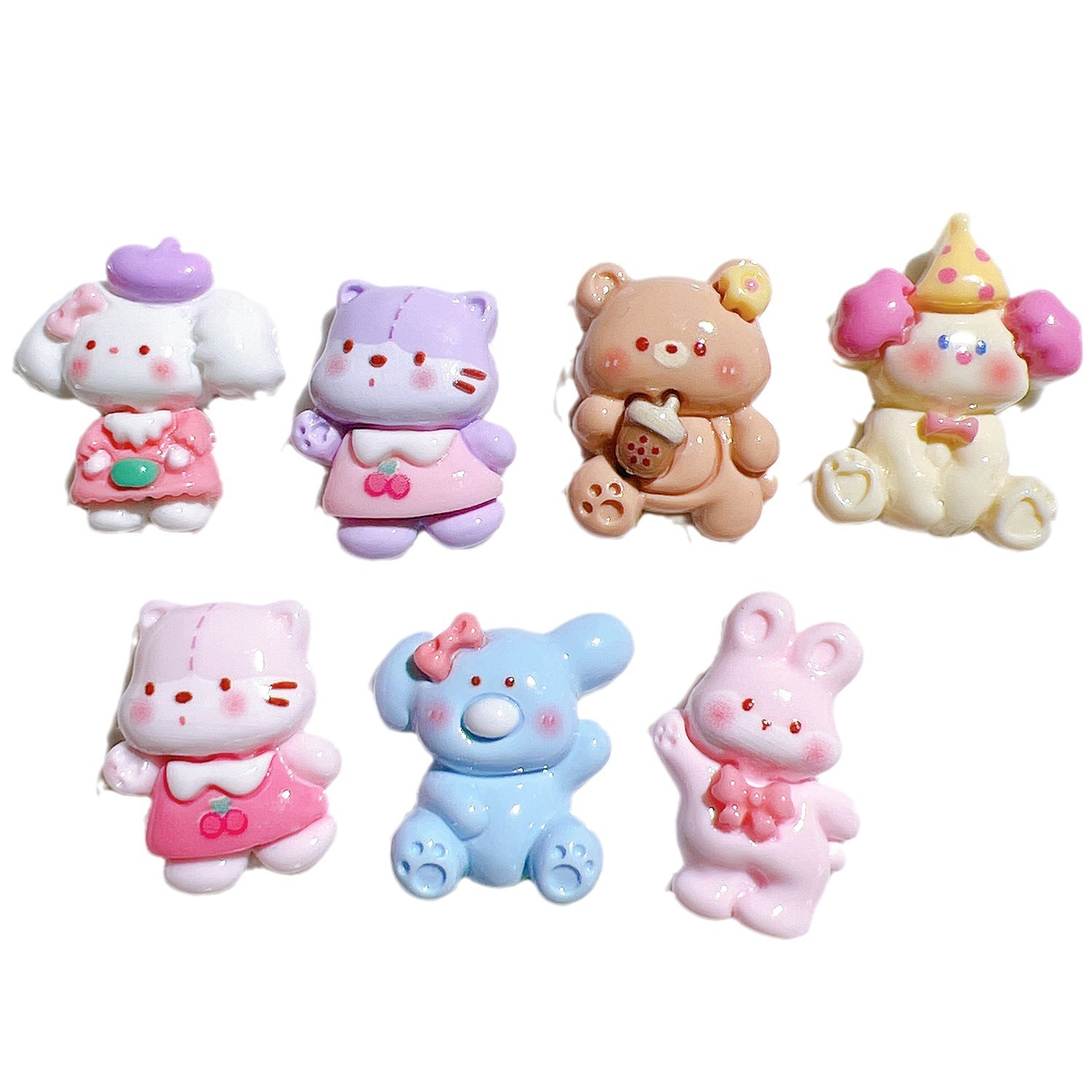 树脂配件/宋锦/diy/树脂饰品配件/铃铛白底实物图